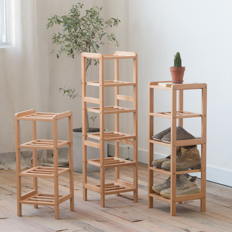 家用小鞋架实木简易鞋子收纳架玄关超窄置物架进门榉木免安装鞋柜,收纳整理,鞋子收纳架,淘宝优惠券,粉丝福利购,淘宝优惠卷