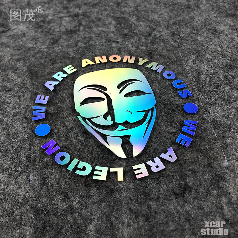 经典影视v字仇杀队人物头像标志贴纸汽车油箱盖电动车电脑箱包贴