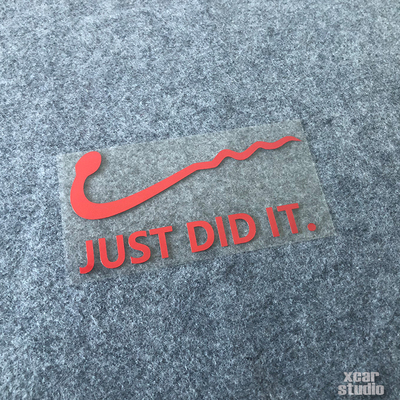 恶搞潮牌耐克变体图案男性荷尔蒙蝌蚪标志 个性标志贴纸车贴