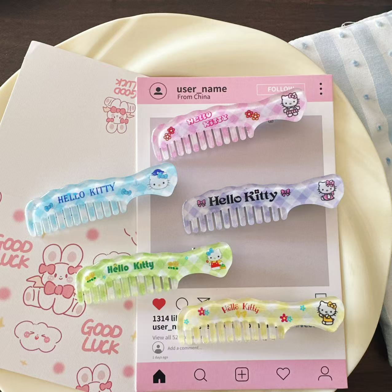 HelloKitty卡通发梳可爱少女心