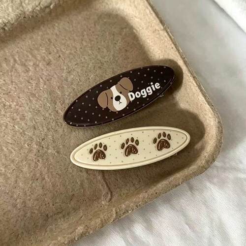 甜美减龄小狗爪椭圆鸭嘴夹