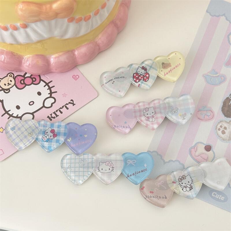 可爱爱心KT猫发夹ins风甜美少女