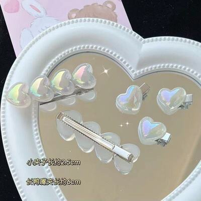 韩版甜美爱心发夹2025新款