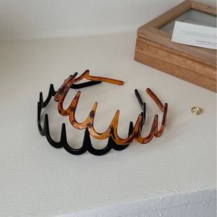 时尚波浪形塑料发箍女防滑高颅顶头箍简约发卡女款发饰百搭款复古