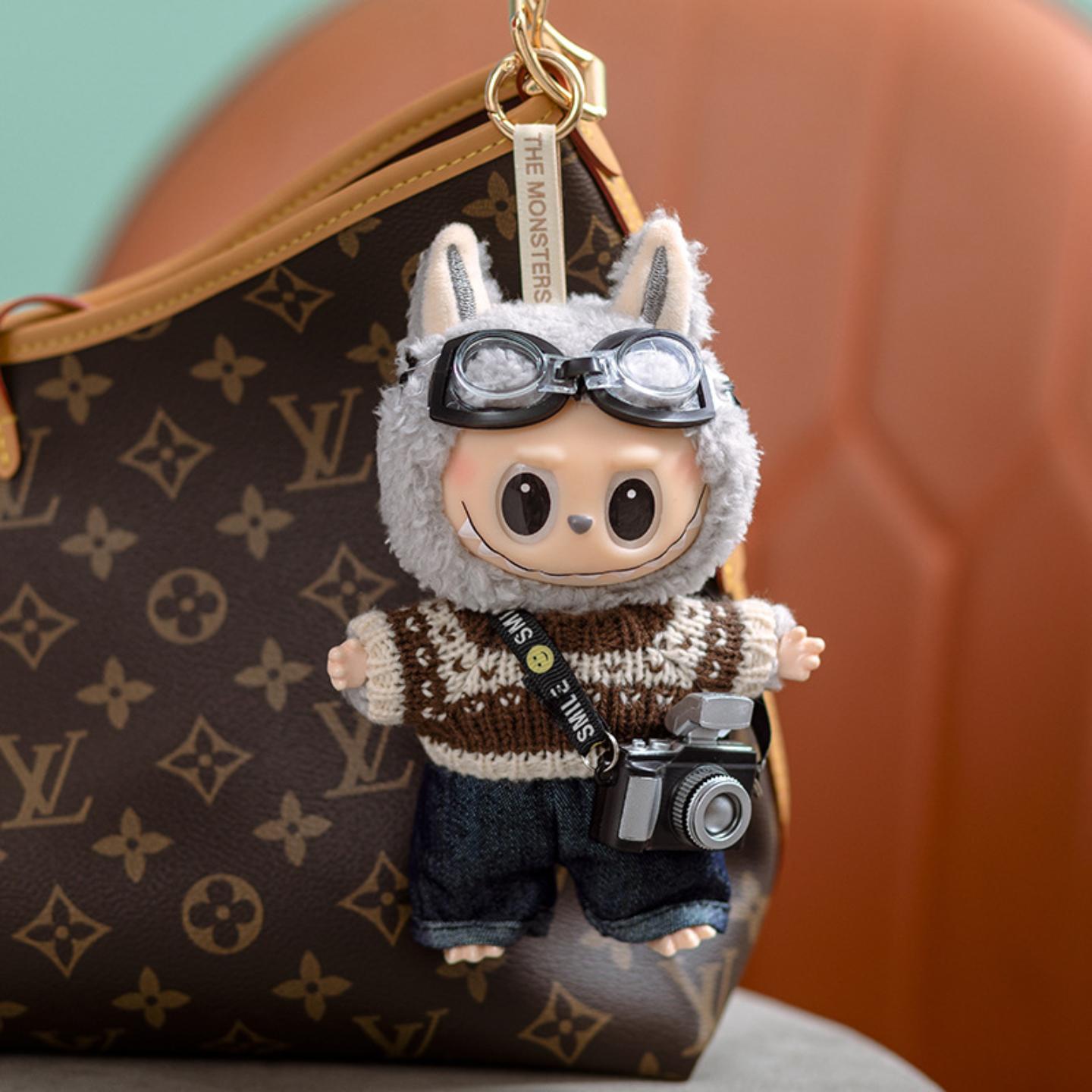 海娃拉布布针织皮衣挂件套装