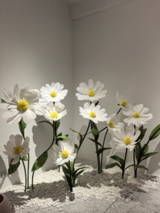 纸艺花小雏菊巨型花艺婚庆道具婚礼花商场橱窗装饰花丝网舞台手工