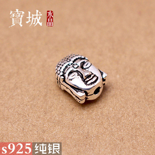 diy纯银编织手串配饰佛头