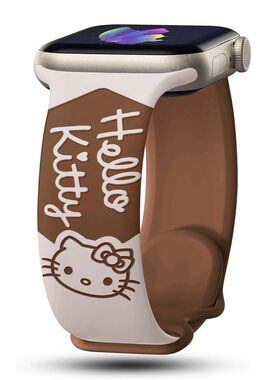 适用苹果AppleWatch10硅胶手表带可爱Kitty卡通表带女iWatch789se
