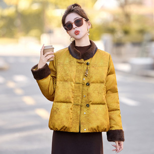 意尔康羽绒服女2025年冬季新款时尚减龄优雅保暖新中式国风外套