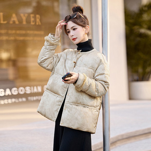 意尔康女式羽绒服冬季新款水貂毛拼接提花白鸭绒时尚保暖外套