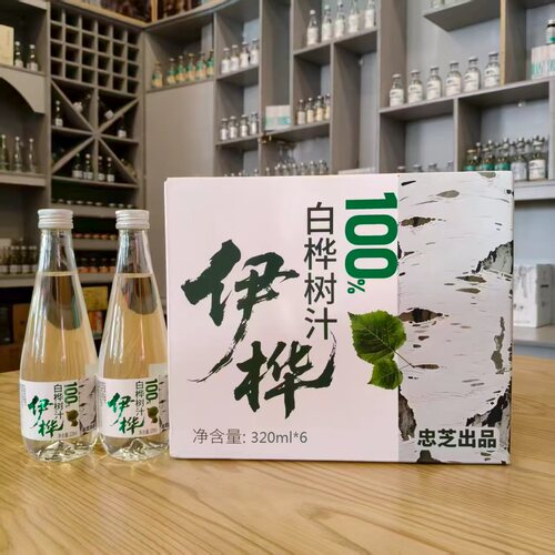 伊春忠芝100%春天白桦树汁6瓶