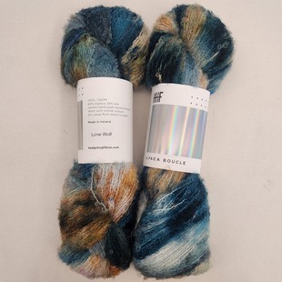 刺猬线爱尔兰进口毛线手染线羊驼圈圈线620米 Boucle HHF Alpaca