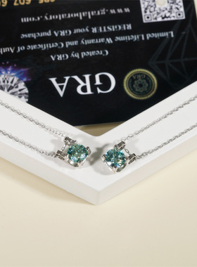 925银D色VVS莫桑石轻奢锁骨链