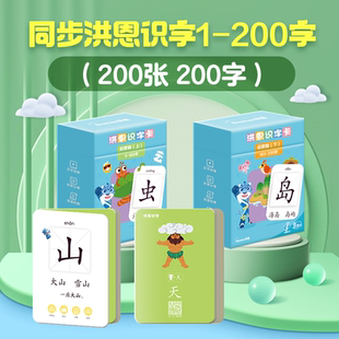 洪恩识字配套字卡同步1300幼儿认字卡片挂袋全新正品 清库存