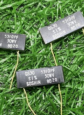 日本双信SOSHIN镀金脚电容5310P 50WV  工厂余货库存全新