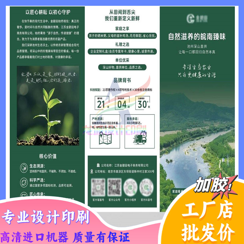 三折页宣传单印刷 企业周年庆传单 品牌彩页定制设计创意制作
