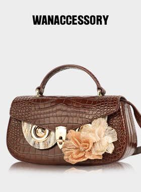 WANACCESSORY万蔻2025FACE ON/OFF系列大号王后包单肩斜挎手提包