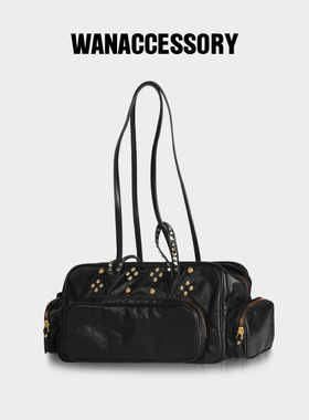 WANACCESSORY万蔻W SERIES系列头层牛皮Bushwick大号Tote保龄球包
