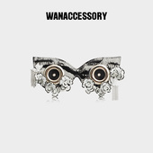 WANACCESSORY万蔻猫头鹰换脸包配饰凤梨花面具 原创设计