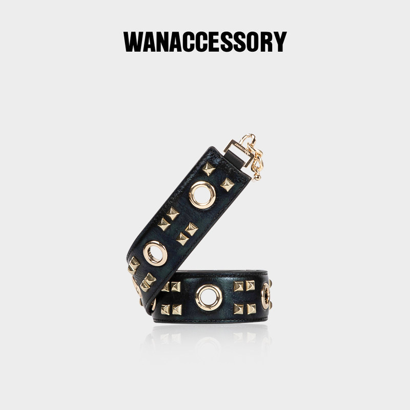WANACCESSORY万蔻2023猫头鹰包女包铆钉肩带提手包包配饰原创设计