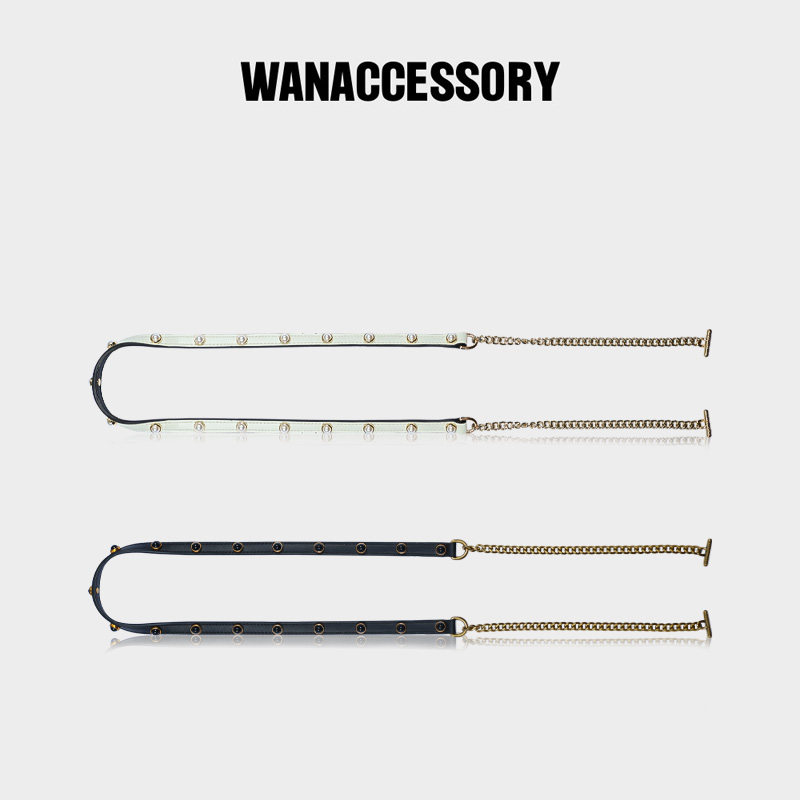 WANACCESSORY万蔻2025复古细长肩带猫头鹰换脸包配件配饰原创设计 - 实物图