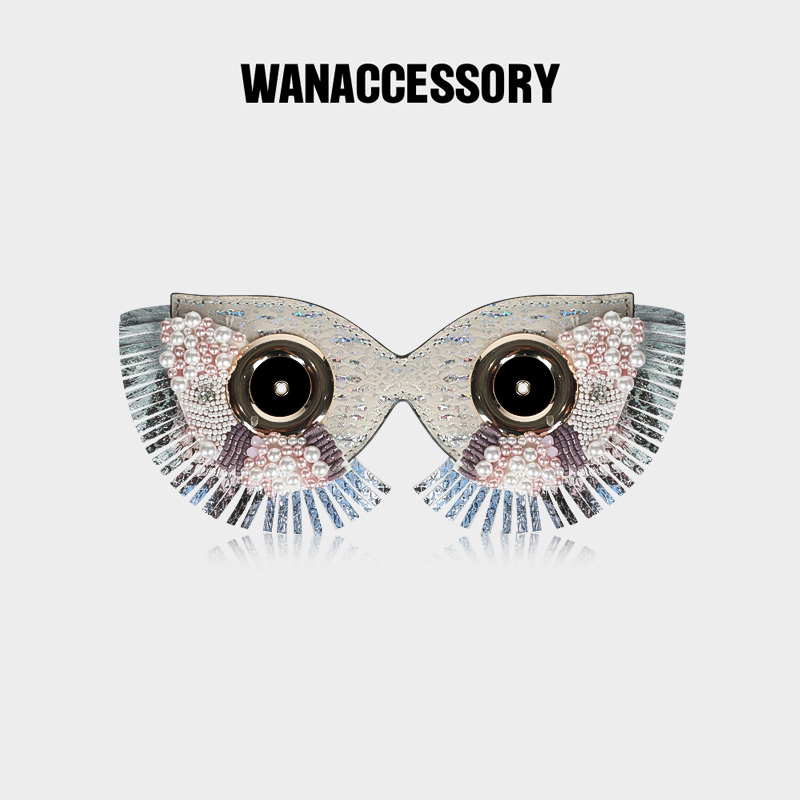 WANACCESSORY万蔻2025春夏新款猫头鹰换脸包配饰眼睛面具原创设计