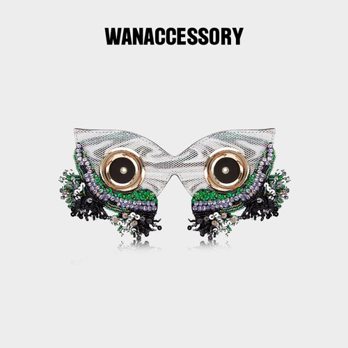 WANACCESSORY万蔻2023猫头鹰换脸包配饰面具眼睛原创设计师品牌