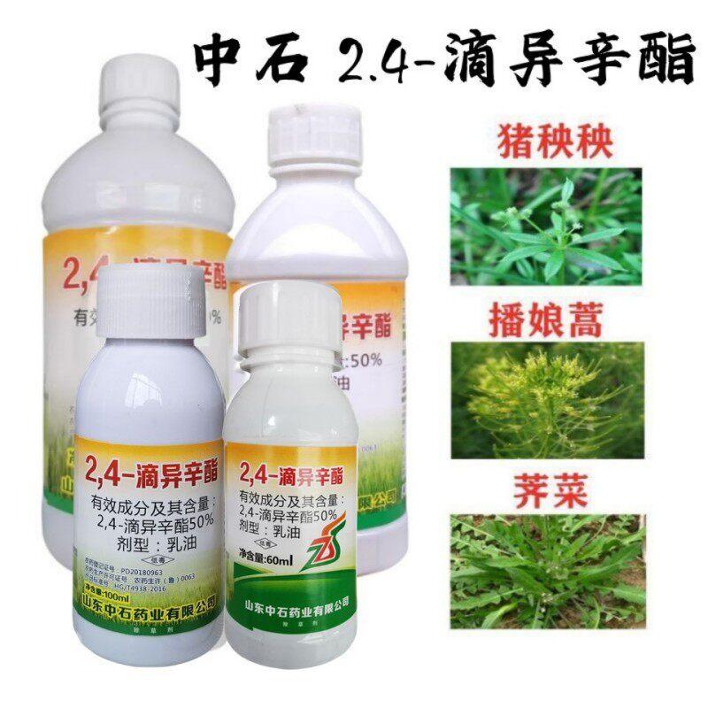 山东中石2，4-滴异辛酯50%2.4滴异辛脂24D除草剂农药灭草剂2.4