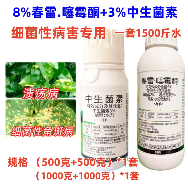 8%春雷噻霉酮中生菌素黄瓜细菌