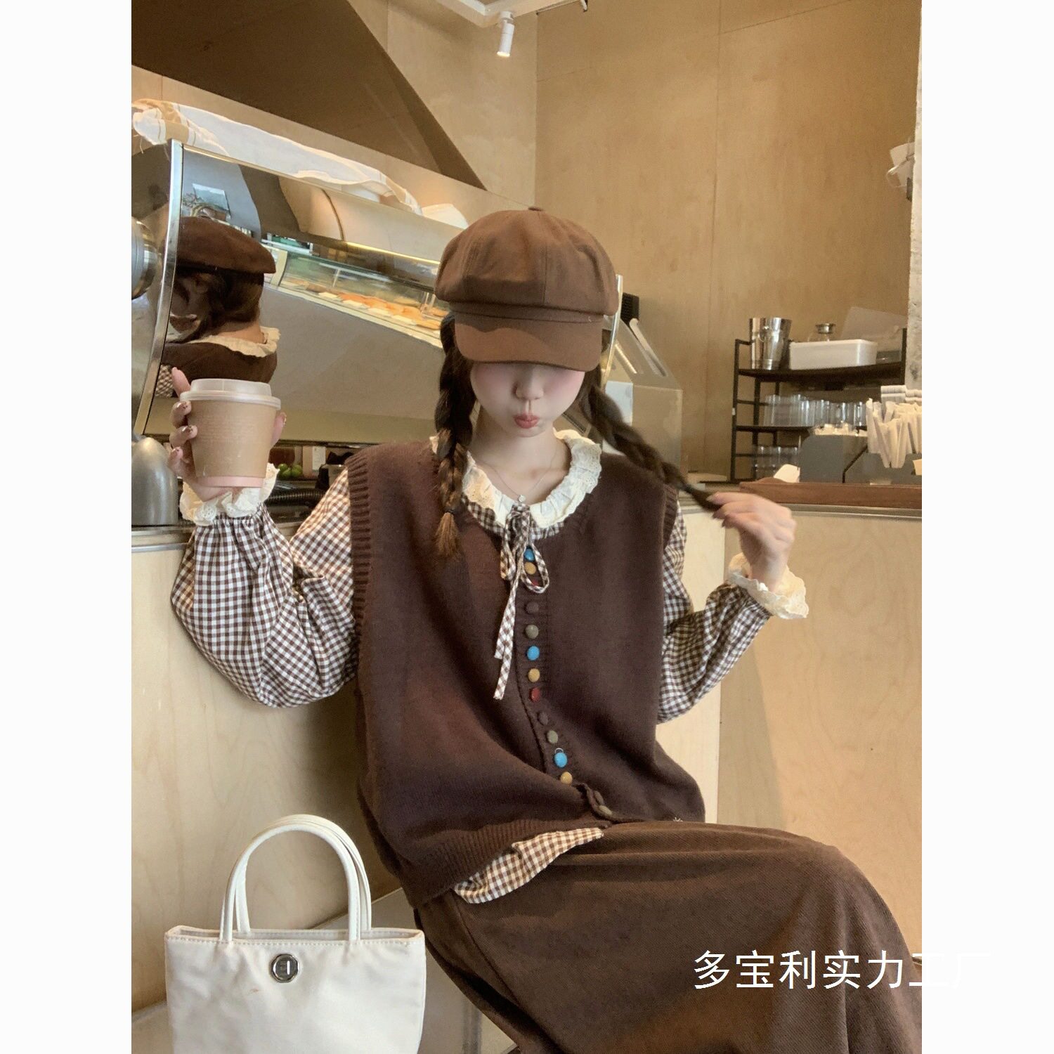 森系文艺彩色纽扣叠穿针