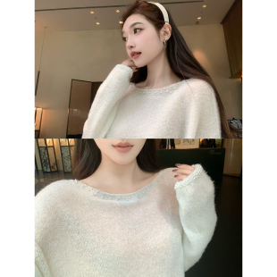针织衫 软糯羊绒毛衣宽松长袖 女早秋显瘦上衣 Dear秀珠 cchen陈陈