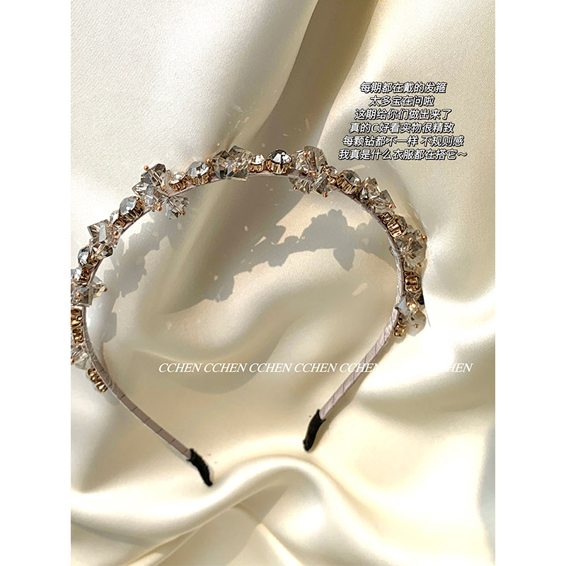 金属法式高级感巴洛克水钻发箍