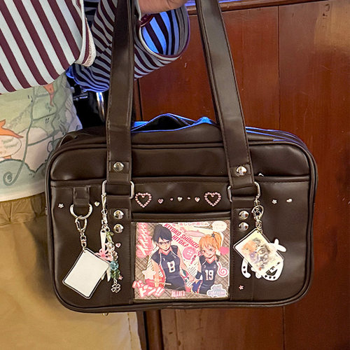 呜咚原创日常透明吧唧制服包