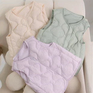 2025秋冬新款儿童内胆羽绒马甲男童女童宝宝轻便背心大童内搭外套