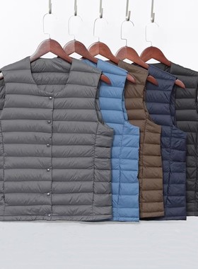 秋冬季新款大衣伴侣内穿搭羽绒马甲男内胆轻薄背心保暖轻便小坎肩