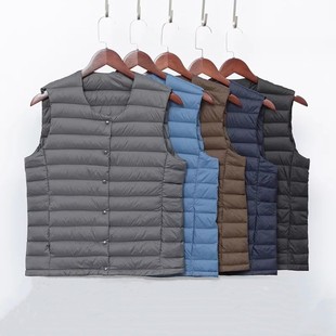 秋冬季新款大衣伴侣内穿搭羽绒马甲男内胆轻薄背心保暖轻便小坎肩