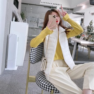 轻薄羽绒马甲女短款2025秋冬季新款韩版贴身外穿背心抗寒坎肩马夹