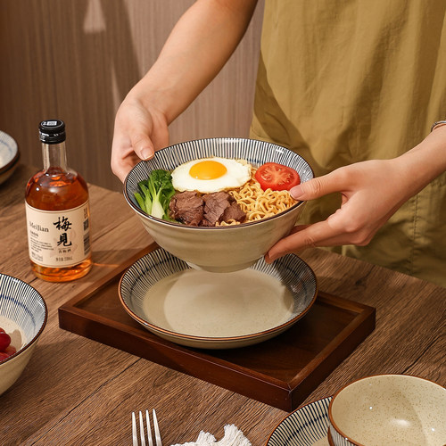 日式陶瓷泡面碗宿舍一人食汤碗