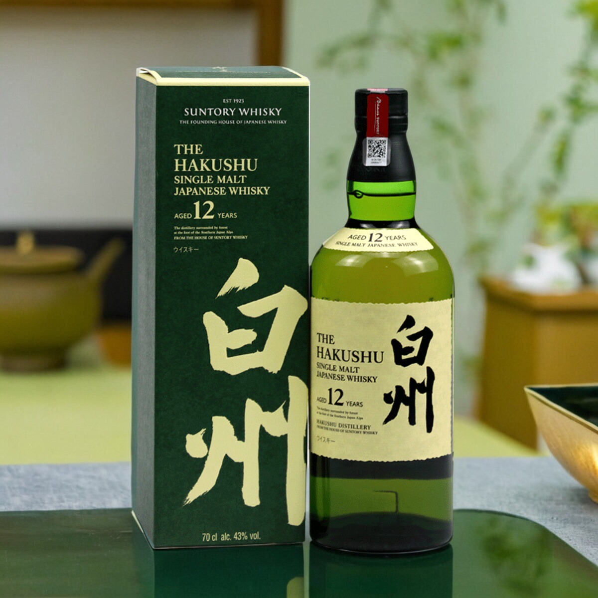 日威日本进口洋酒 Hakushu白州12年单一麦芽威士忌 700ml