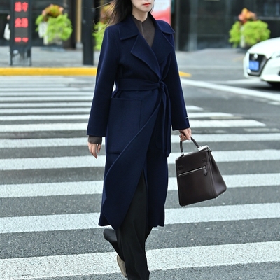 全羊毛宽松版老钱风显瘦女大衣