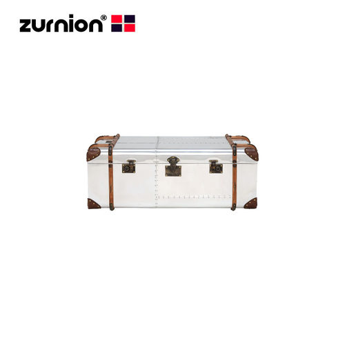 ZURNION创意设计师工业风globetrekker coffee table铝皮储物茶几