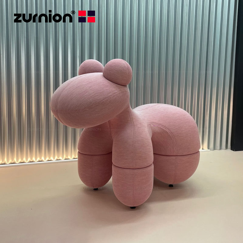 zurnion创意设计PONY CHAIR小马椅精品羊绒玻璃钢儿童休闲马仔凳
