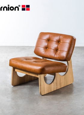 创意设计师家具sledge lounge chair雪橇躺椅矮背沙发椅实木轻奢