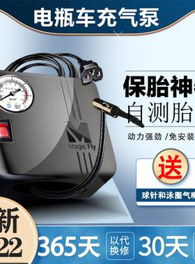 电瓶车电动车充气泵48V60V72V通用真空胎打气筒家用打气泵便携式