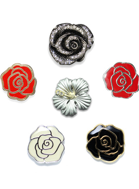 Popits人字拖专用配饰玫瑰花系列