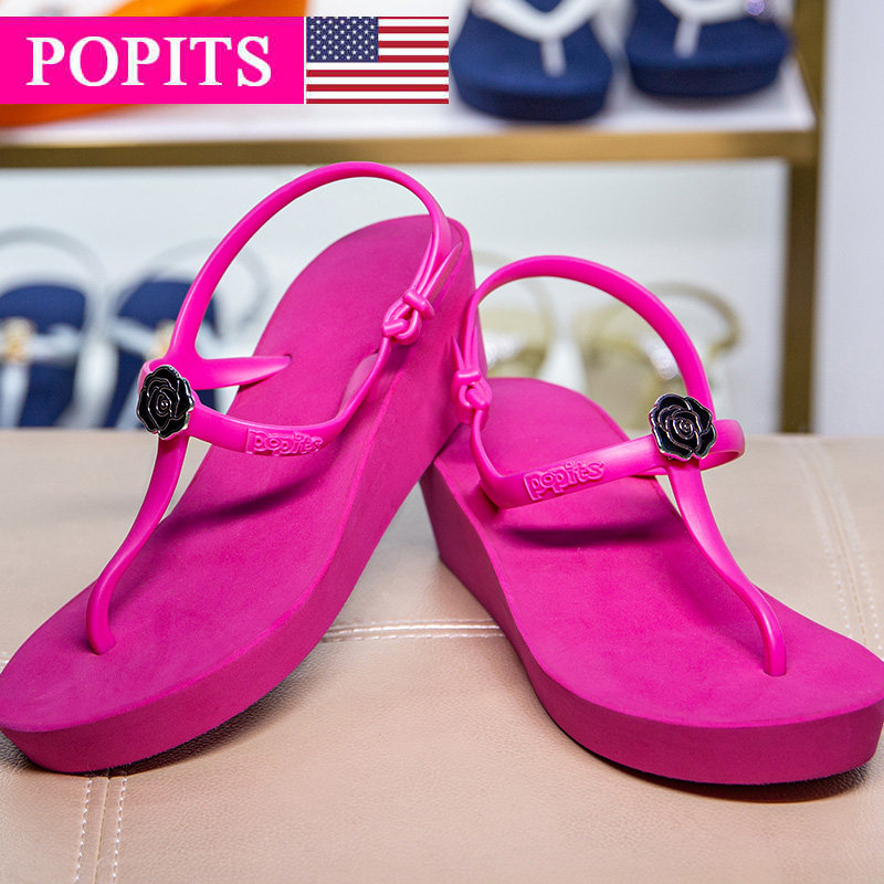 popits厚底坡跟时尚休闲欧美凉鞋