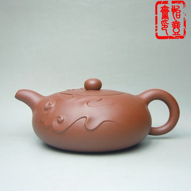 品牌茶具茶壶宜兴紫砂壶原矿紫泥【祥云半月】全手工好工好料