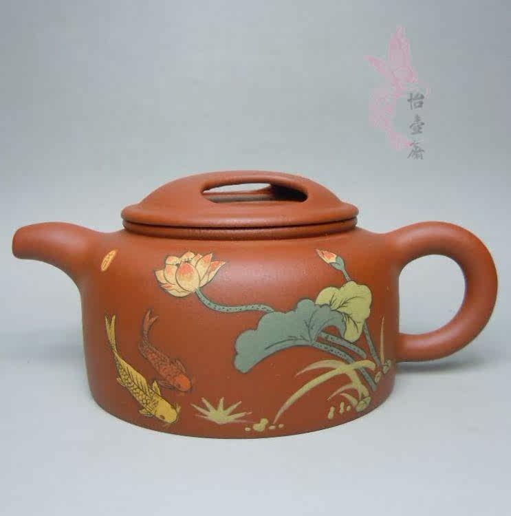 宜兴紫砂壶茶具清水泥国助精品 堪称泥绘