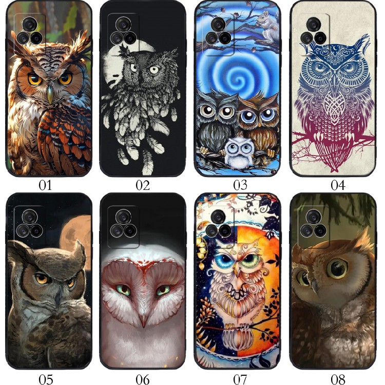 创意猫头鹰 适用vivo?Y31s/S7/X60/Y52s/S9/iQOO 7/U3/红米 K60E/K50 Pro/K40S/Civi 1S手机壳