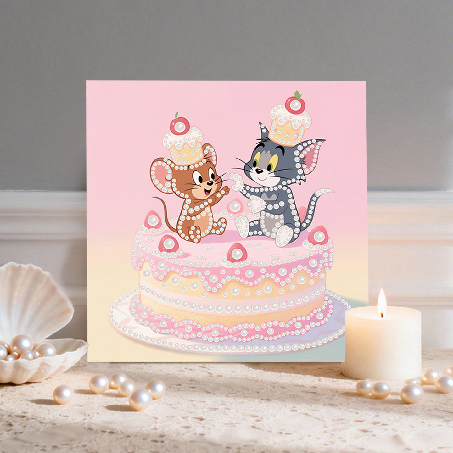 不可能的点心 2026新款DIY珍珠画新中式手工制作立体客厅装饰